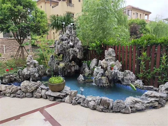 资阳庭院假山鱼池制作方法